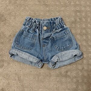 Chelsea & Violet Blue High-Waisted Denim Shorts
